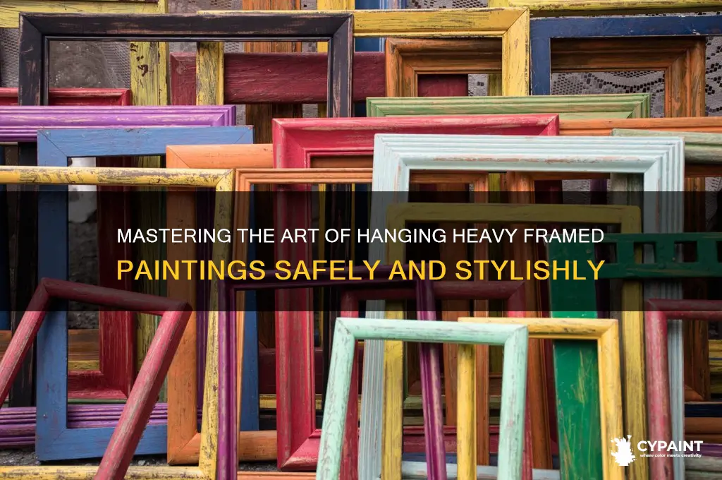 how do you display a very large heavy framed painting