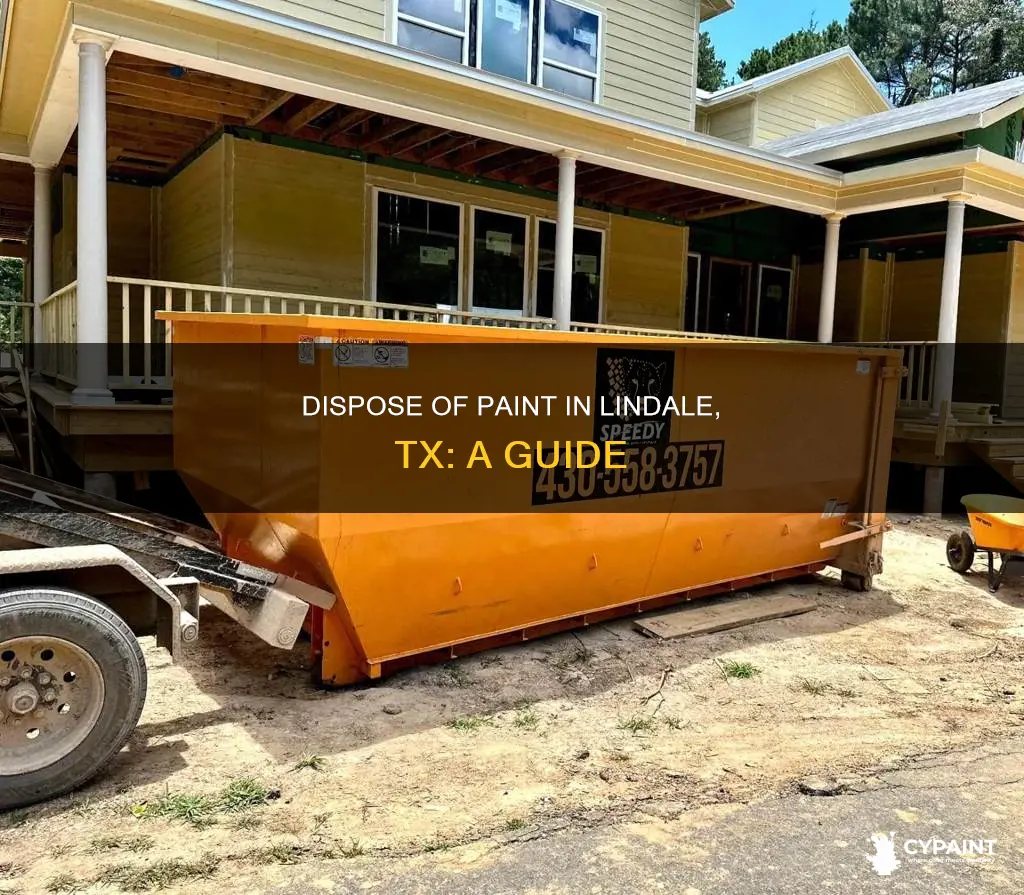 how do you dispose of paint in lindale tx