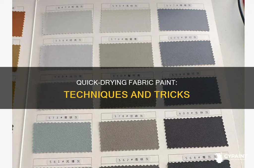 how do you dry fabric paint really quick