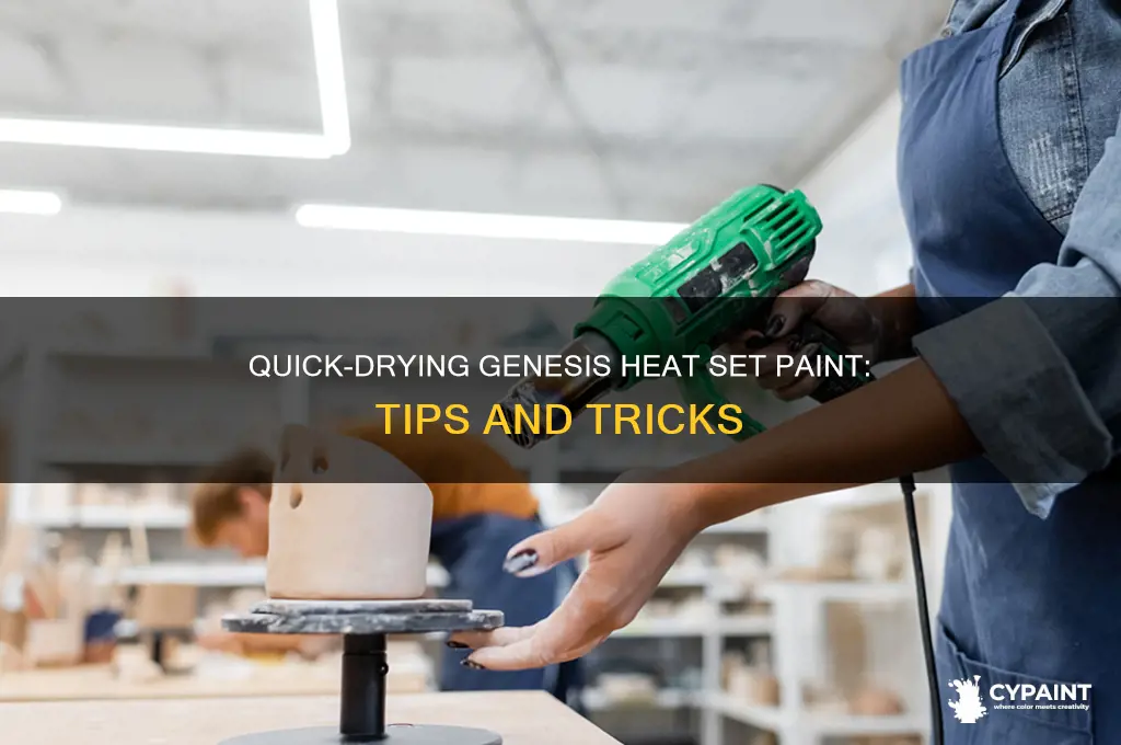 how do you dry genesis heat set paint