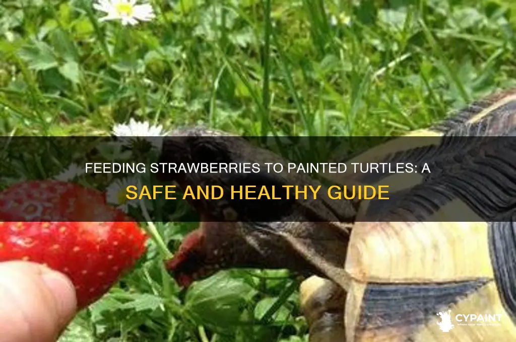 how do you feed a strawberry to a painted tutle