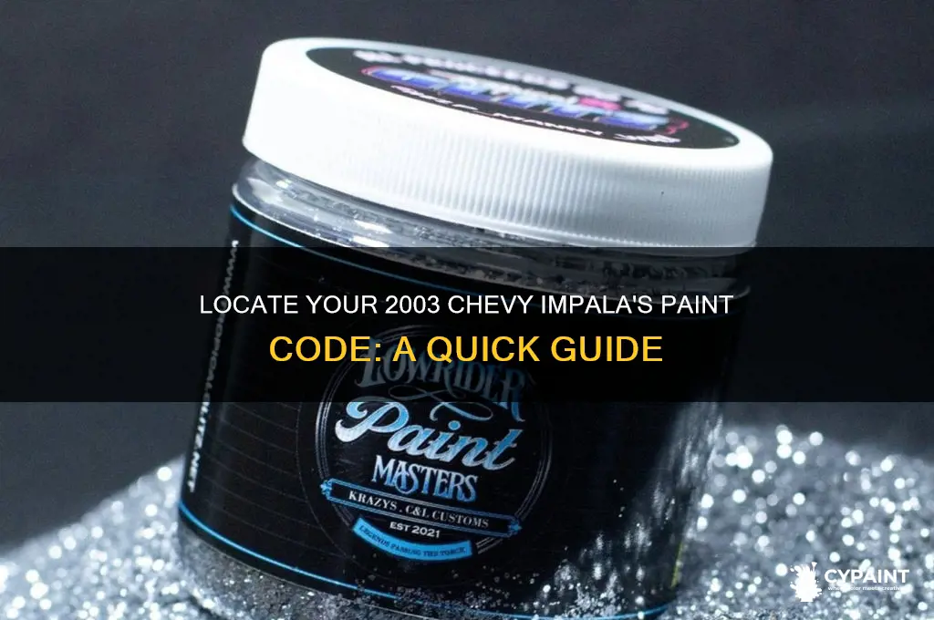 how do you find paint code for 2003 chevy impala