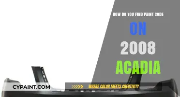 Finding the Paint Code for Your 2008 Acadia