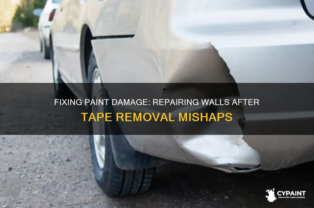 how do you fix paint that came off with tape
