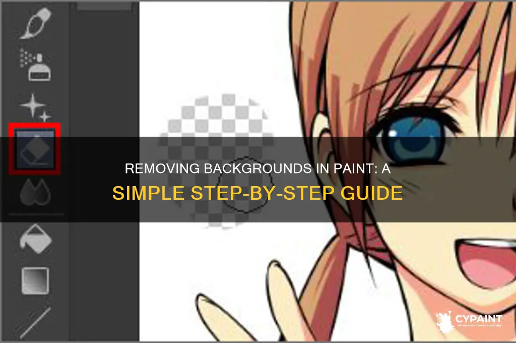 how do you gid rid of a backrond on paint