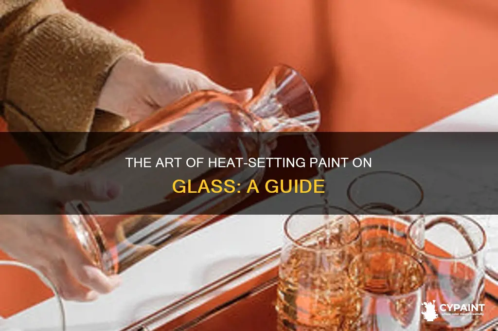 how do you heat set paint on glass