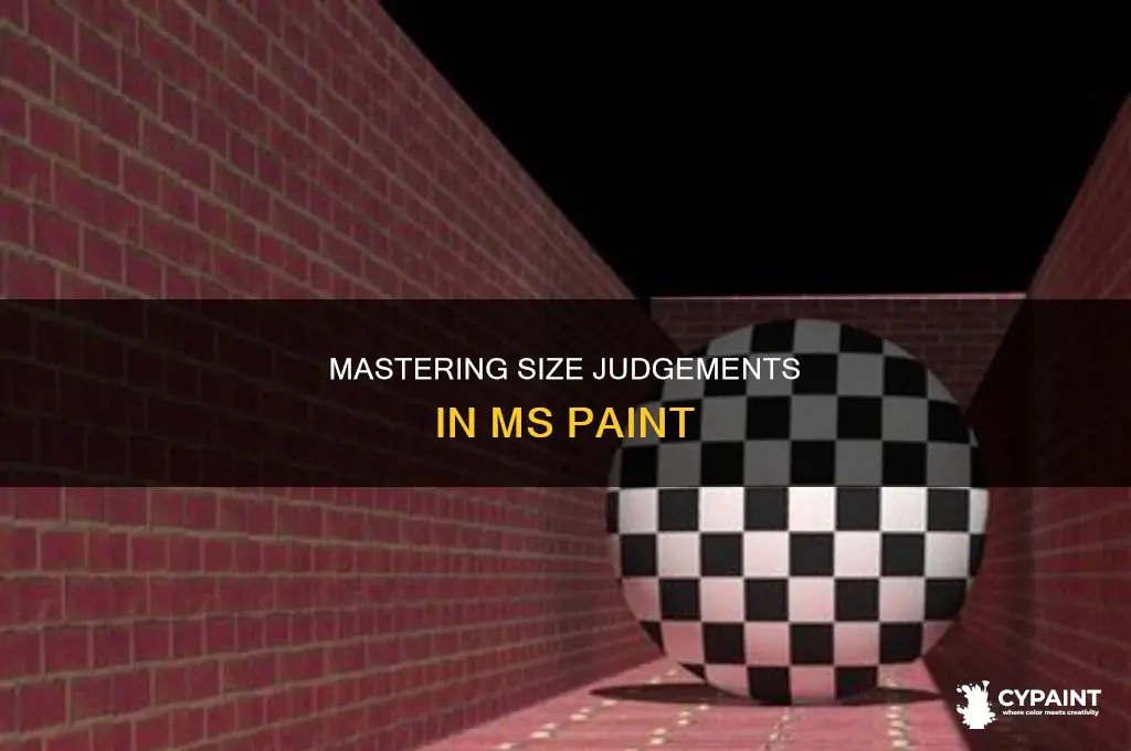 how do you judge zise in ps paint