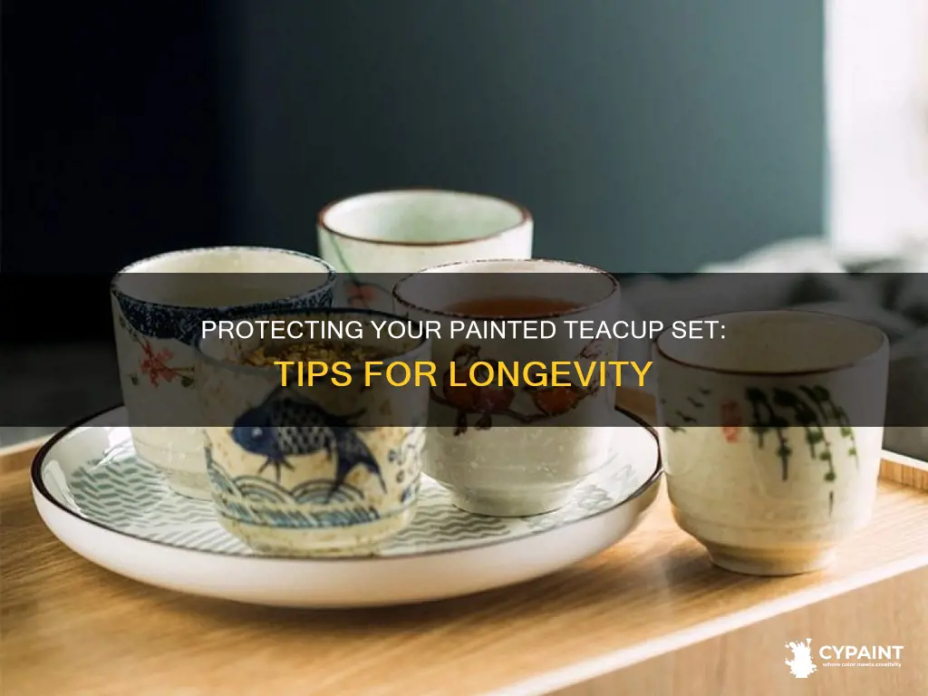 how do you keep paint on tea cup sets