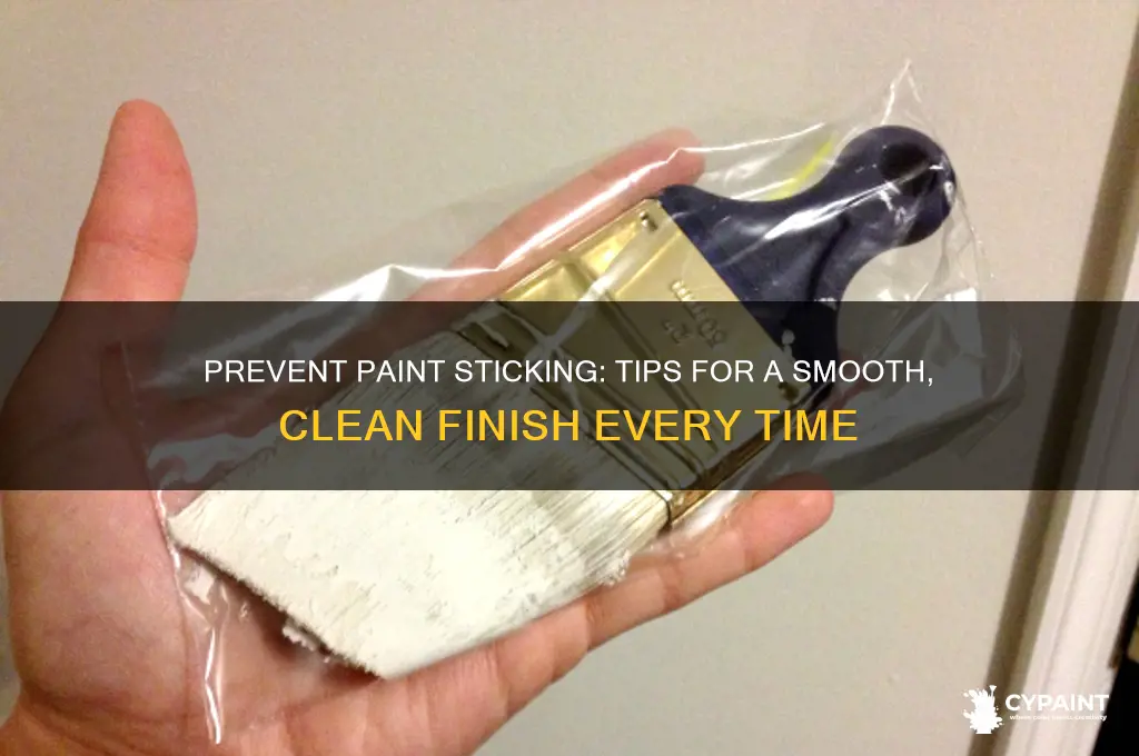 how do you keep things from sticking to new paint