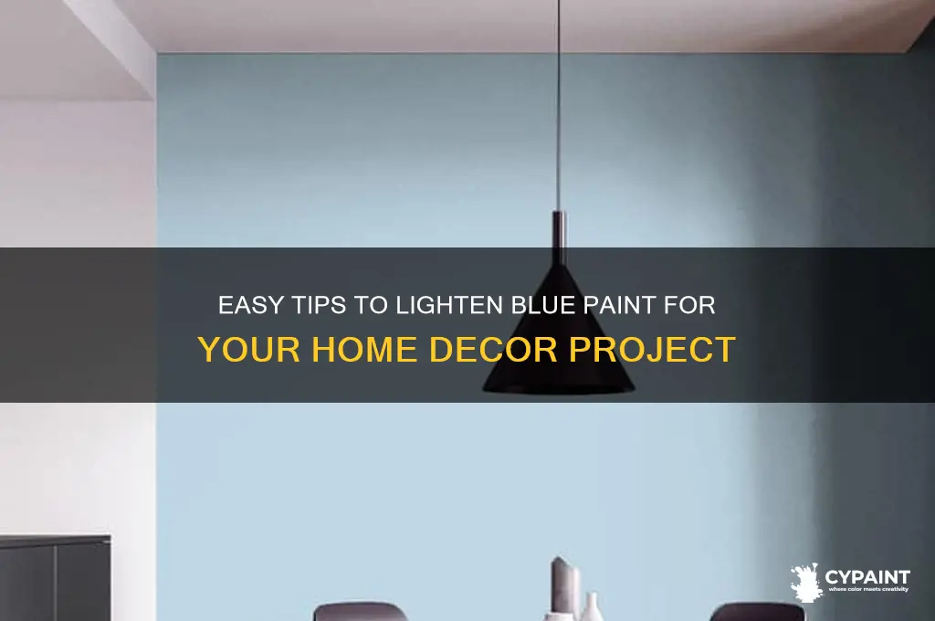 how do you lighten a blue paint