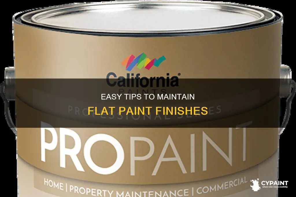 how do you maintain level 4 flat paint