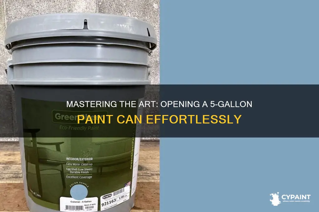 how do you open a 5 gallon can of paint