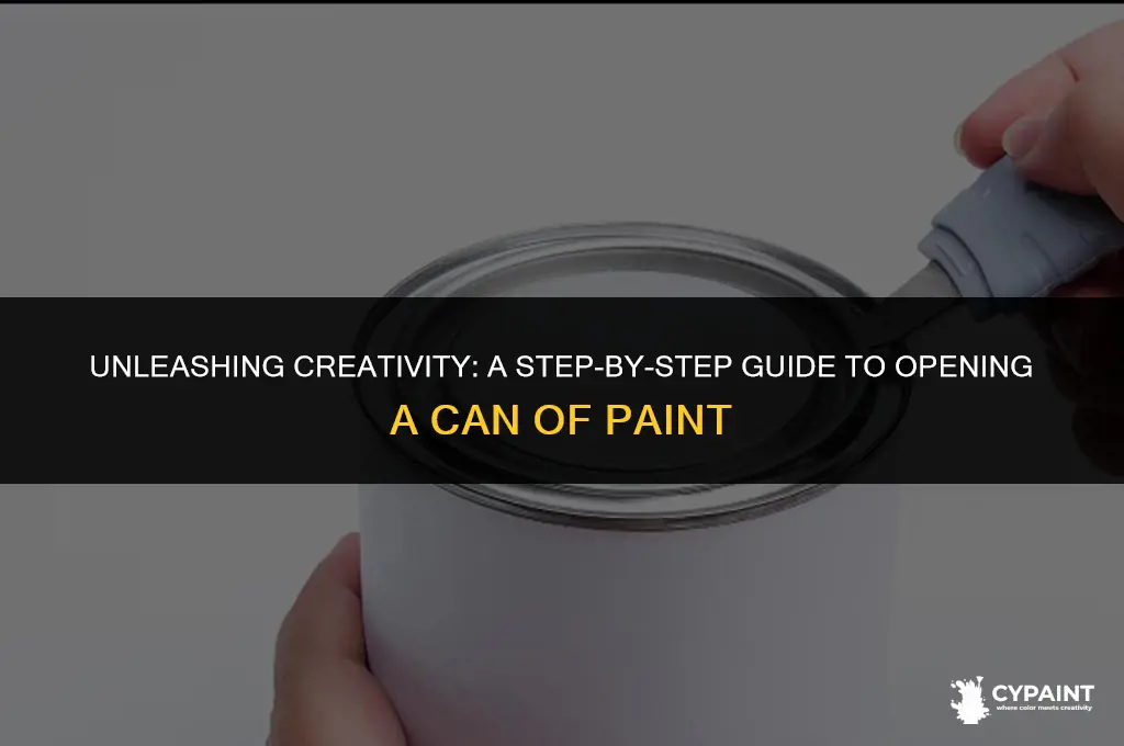 how do you open a can of paint