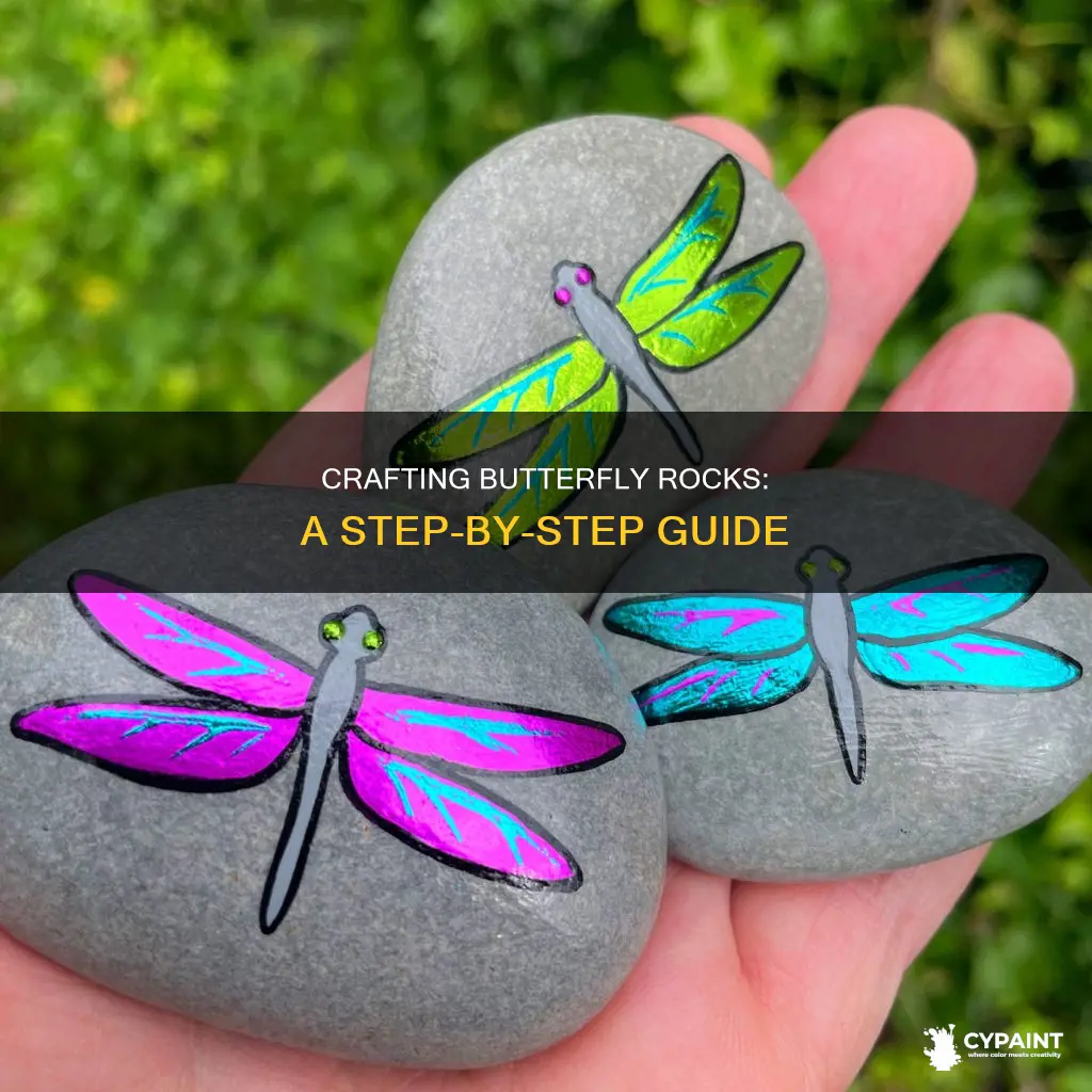 how do you paint a butterfly on a rock