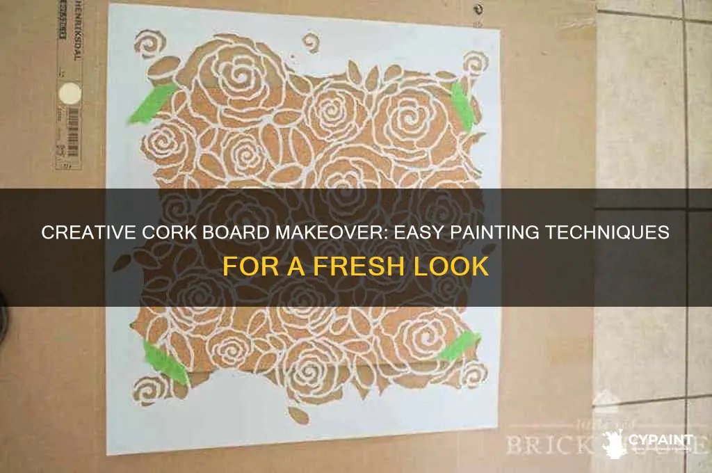 how do you paint a cork board
