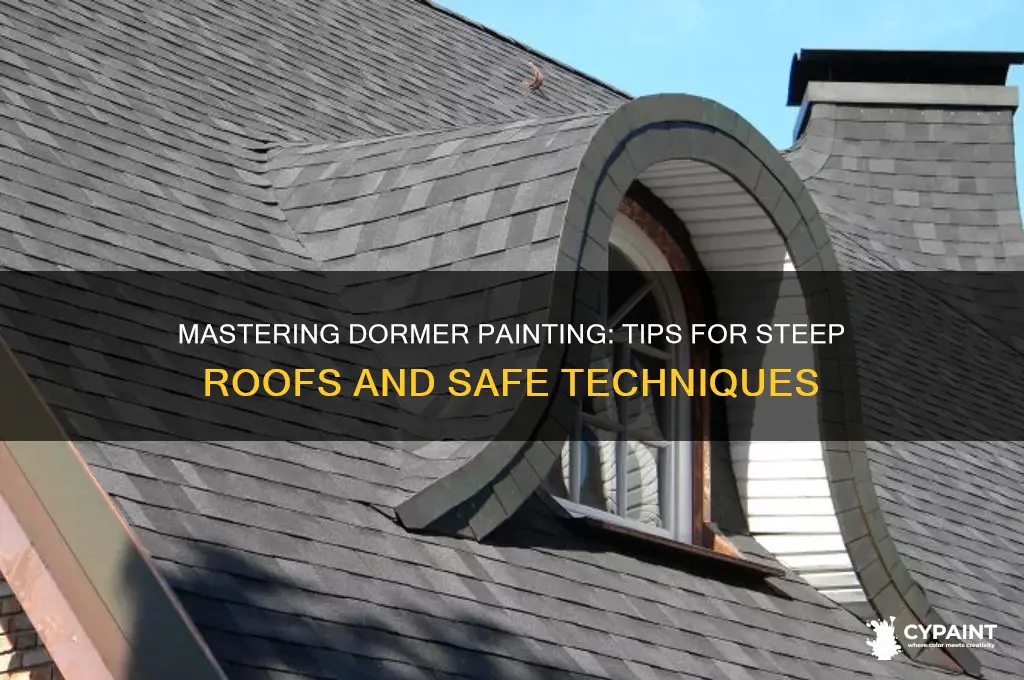how do you paint a dormer on a steep roof