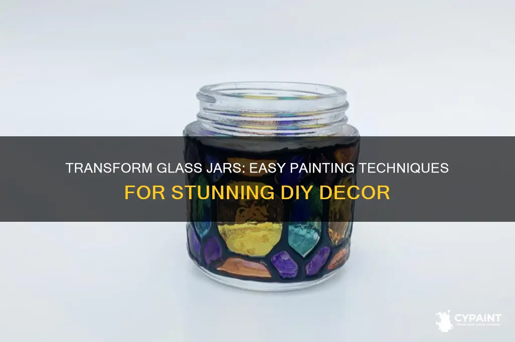 how do you paint a glass jar