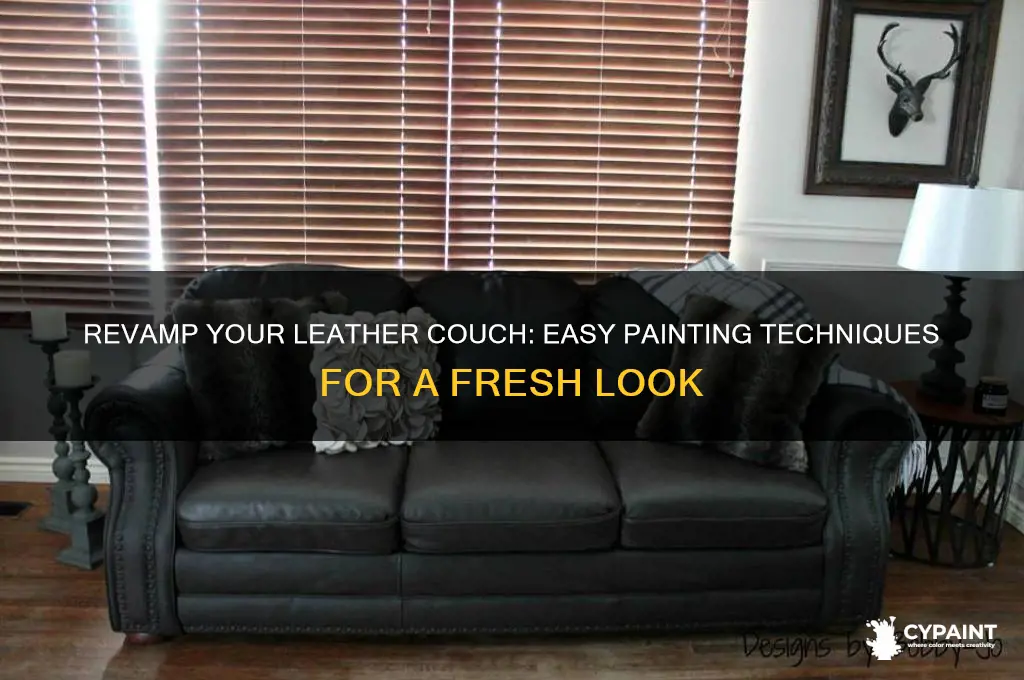 how do you paint a leather couch