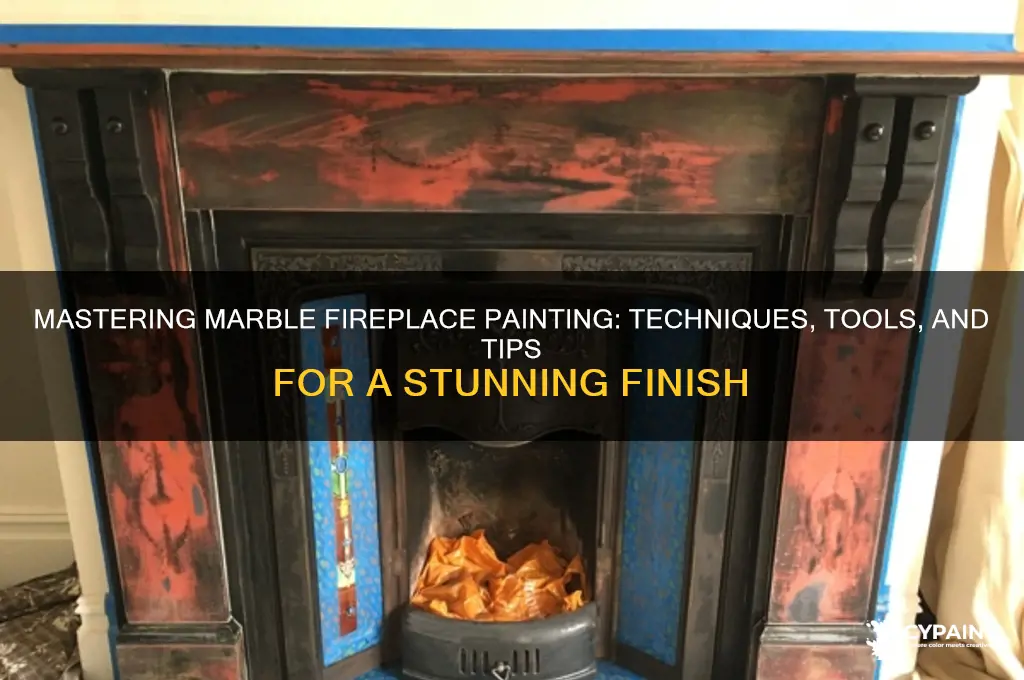 how do you paint a marble fireplace