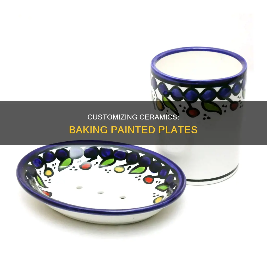 how do you paint a plate and bake it