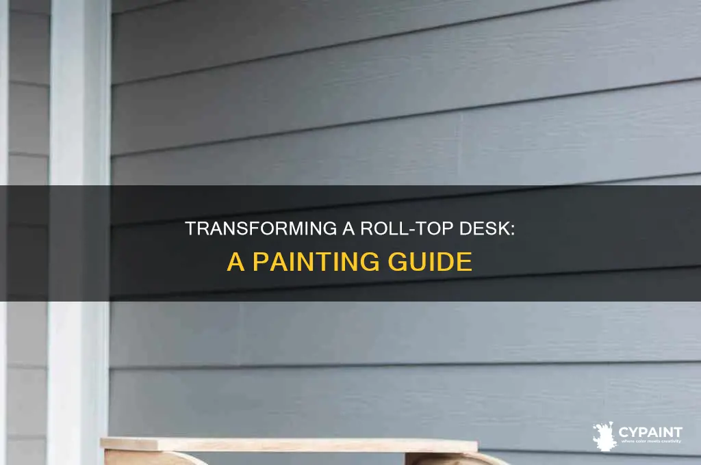 how do you paint a roll top desk