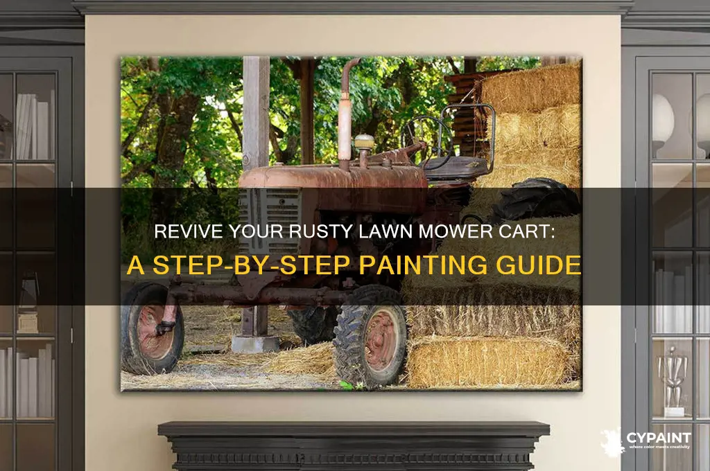 how do you paint a rustedlawnmower cart