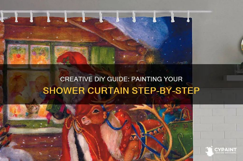 how do you paint a shower curtin