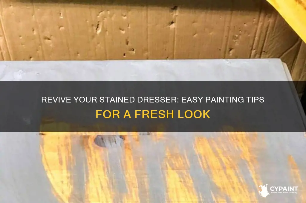 how do you paint a stained dresser