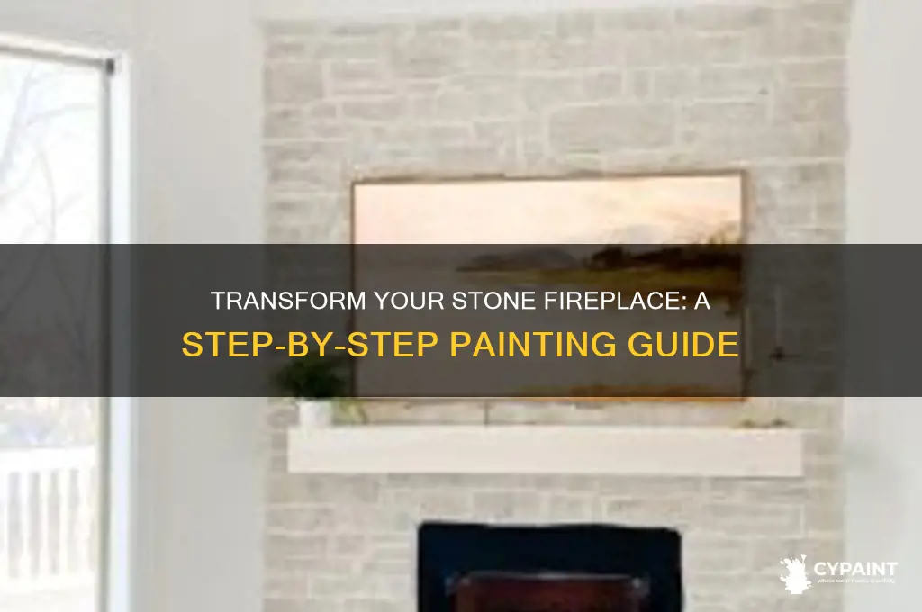 how do you paint a stone fireplace