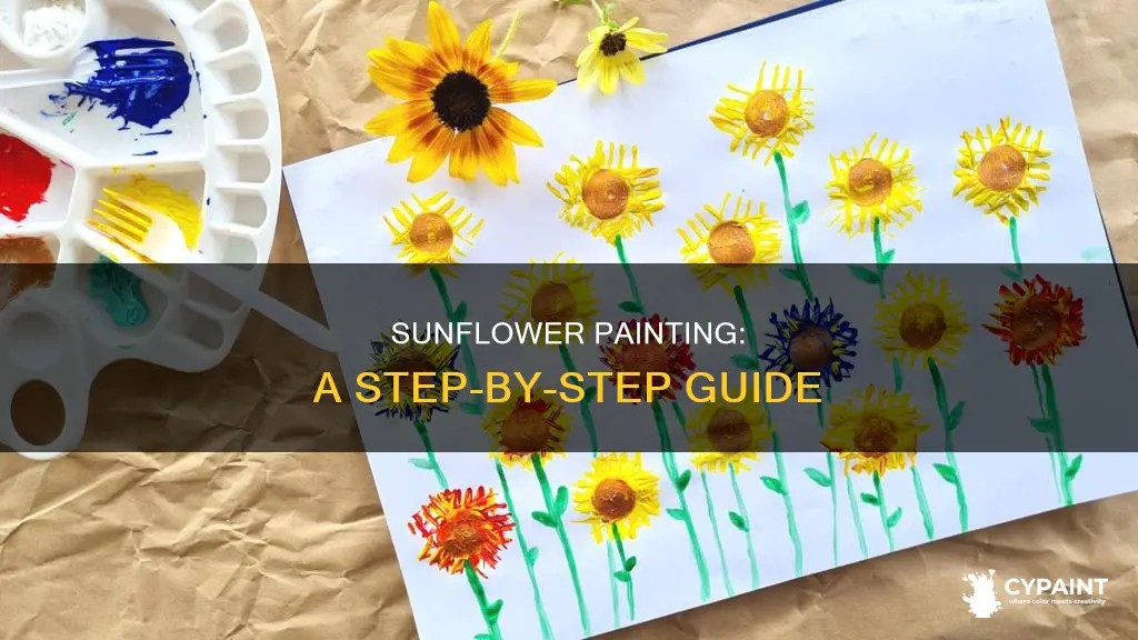 how do you paint a sunflower step by step