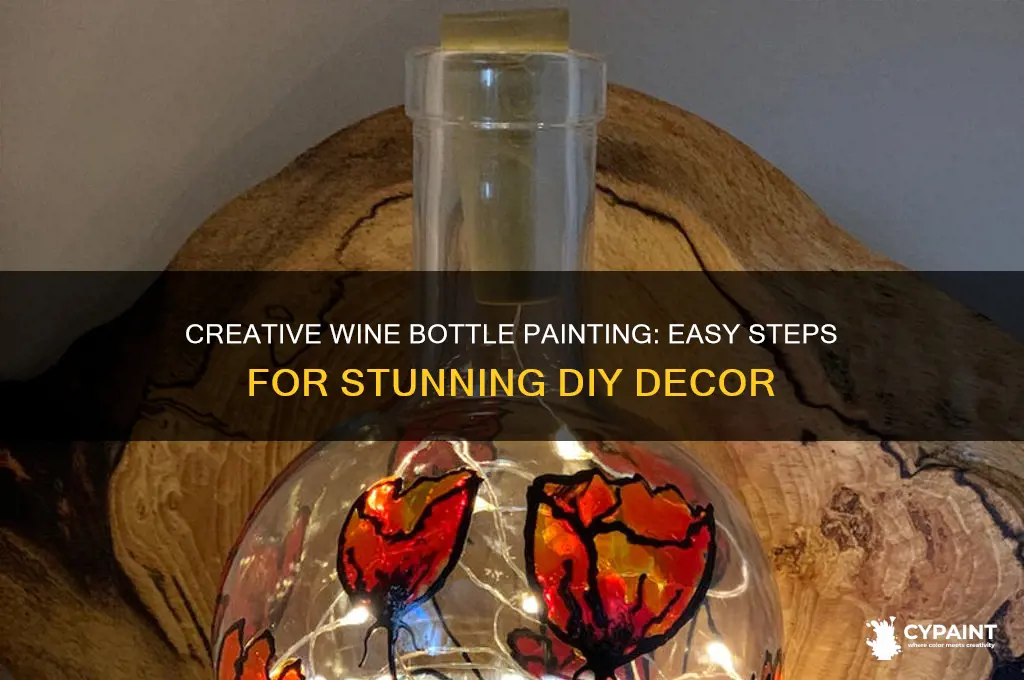 how do you paint a wine bottle