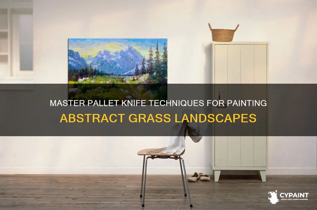 how do you paint abstract grass with a pallet knife