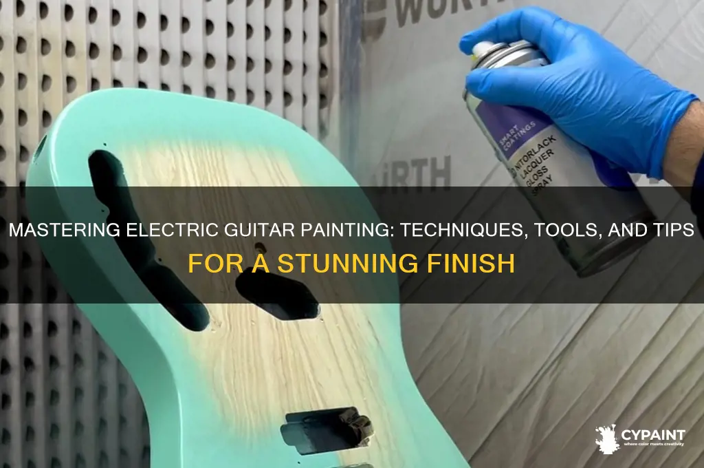 how do you paint an electric guitar