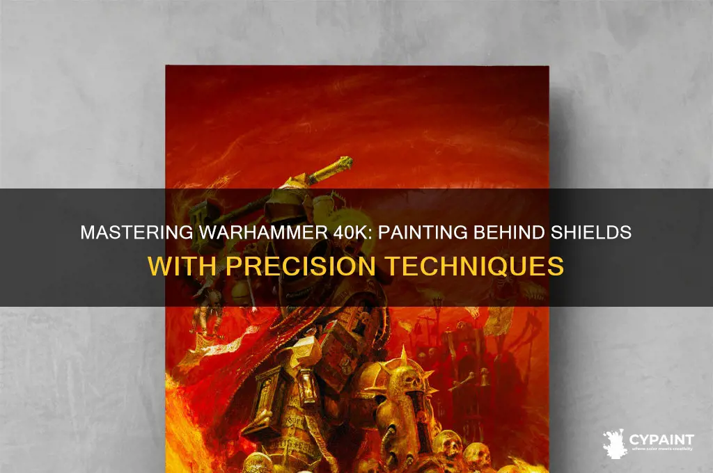 how do you paint behind a hsield in wahrammer 40k