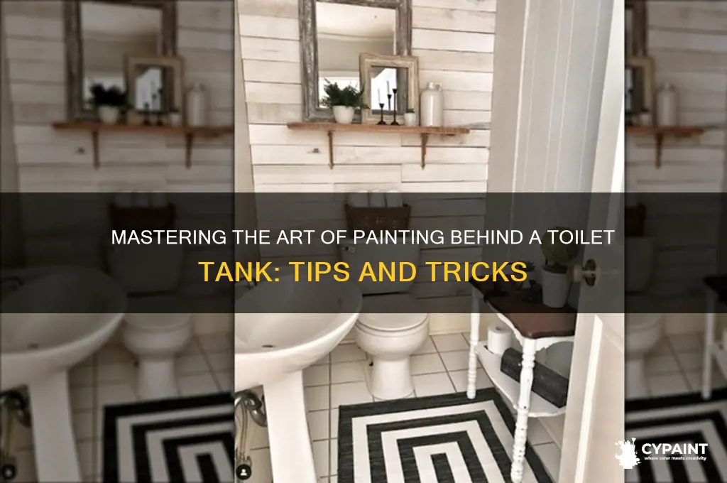 how do you paint behind a toilet tank