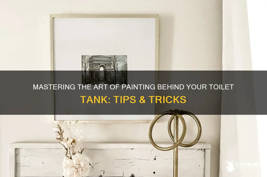 how do you paint behind toilet tank