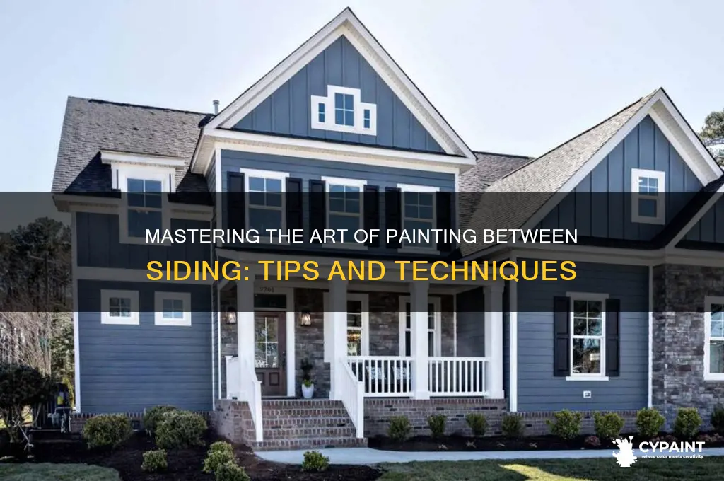 how do you paint between the siding