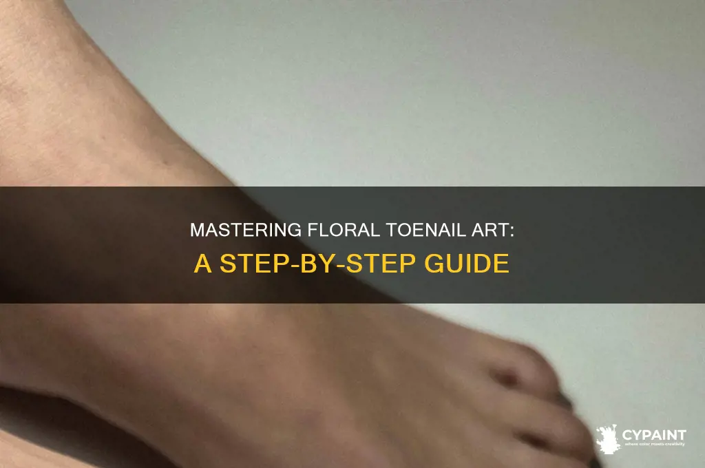 how do you paint flowers on your toenails