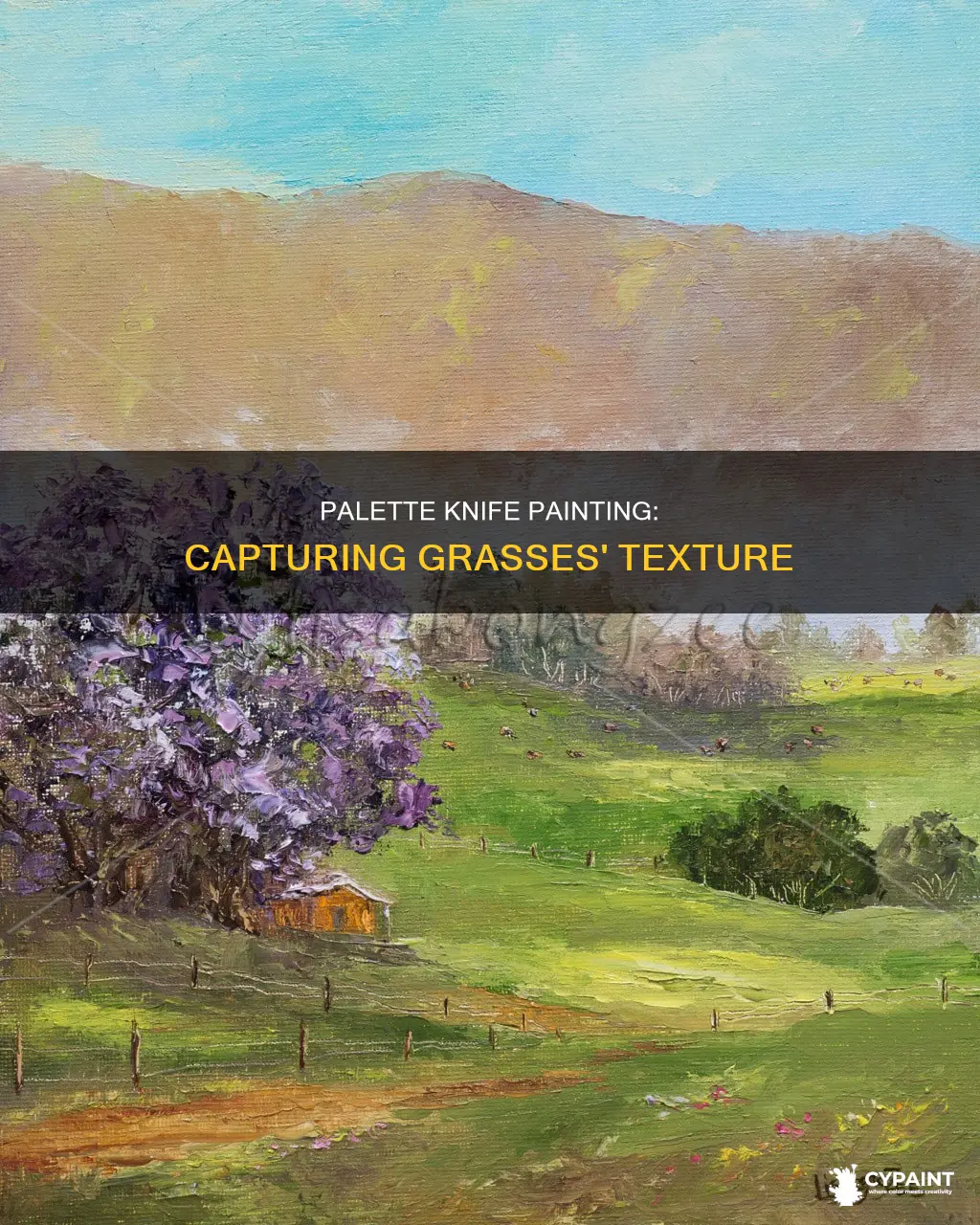 how do you paint grasses with a palette knife