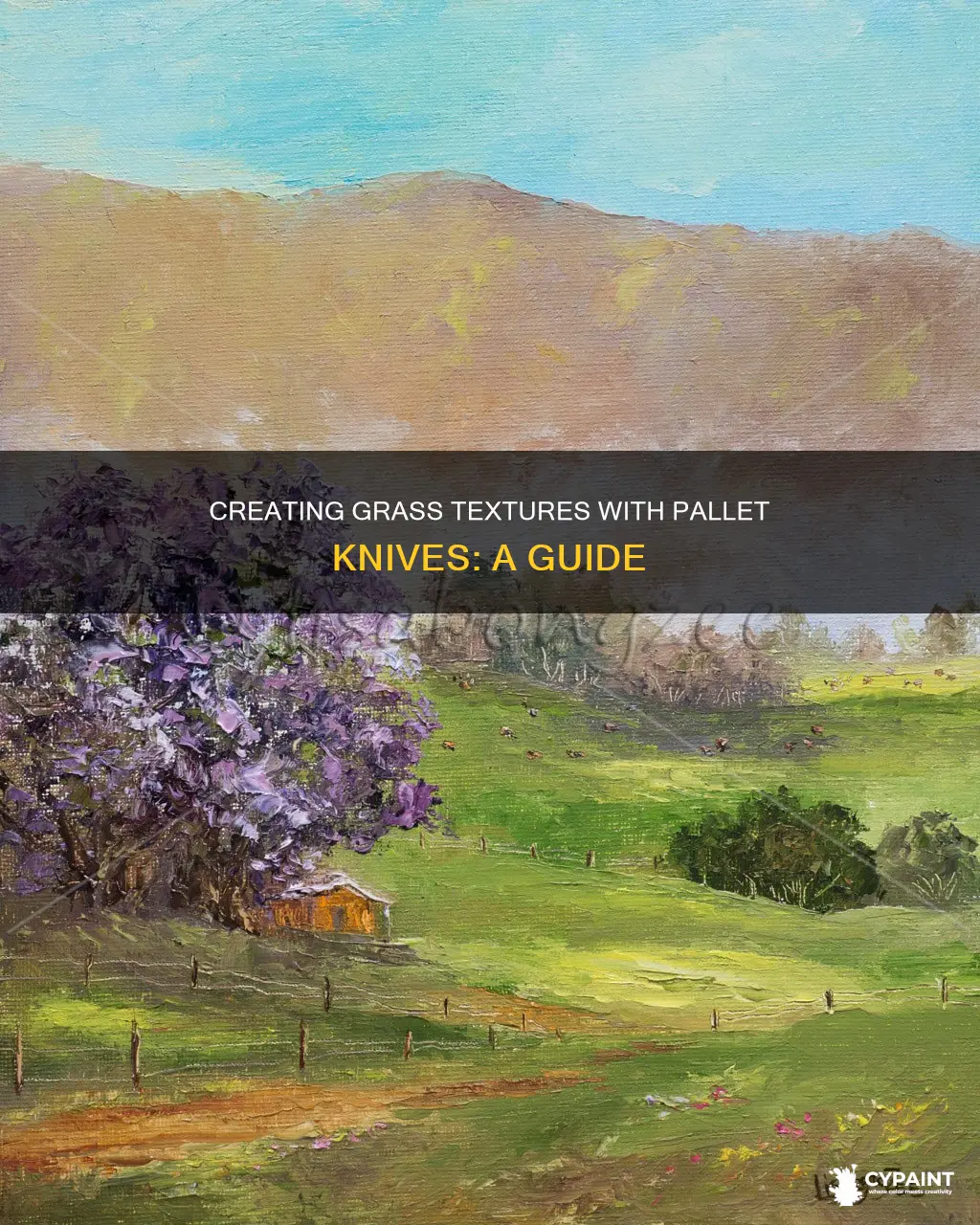 how do you paint grasses with a pallet knife