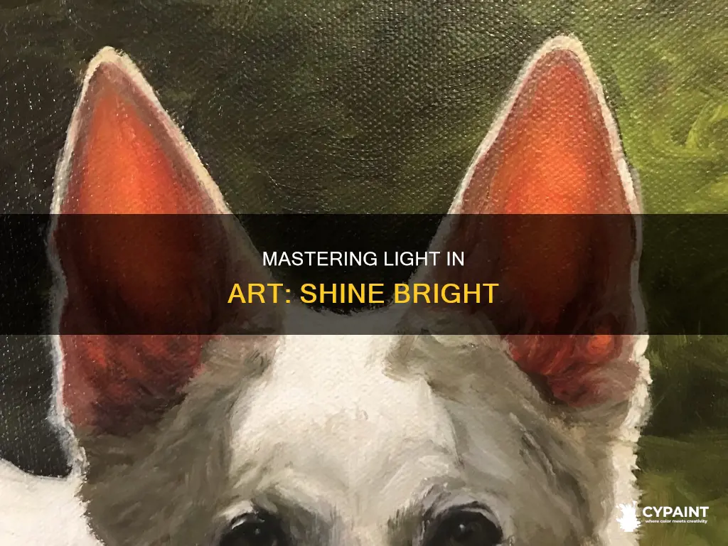 how do you paint light shining on a painting