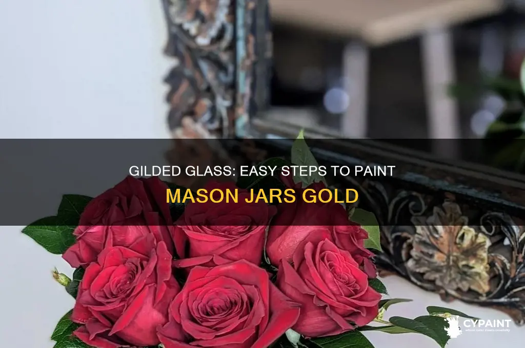 how do you paint mason jars gold