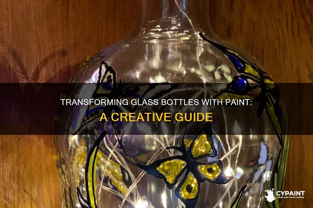 how do you paint on a glass bottle