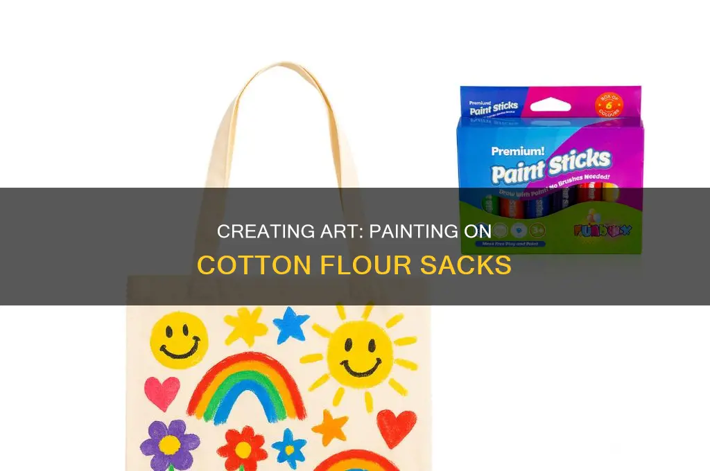 how do you paint on cotton flour sacks
