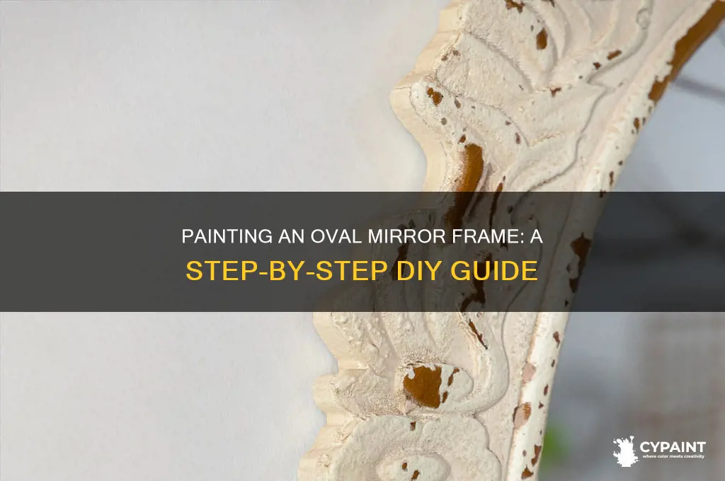how do you paint the frame of an oval mirror