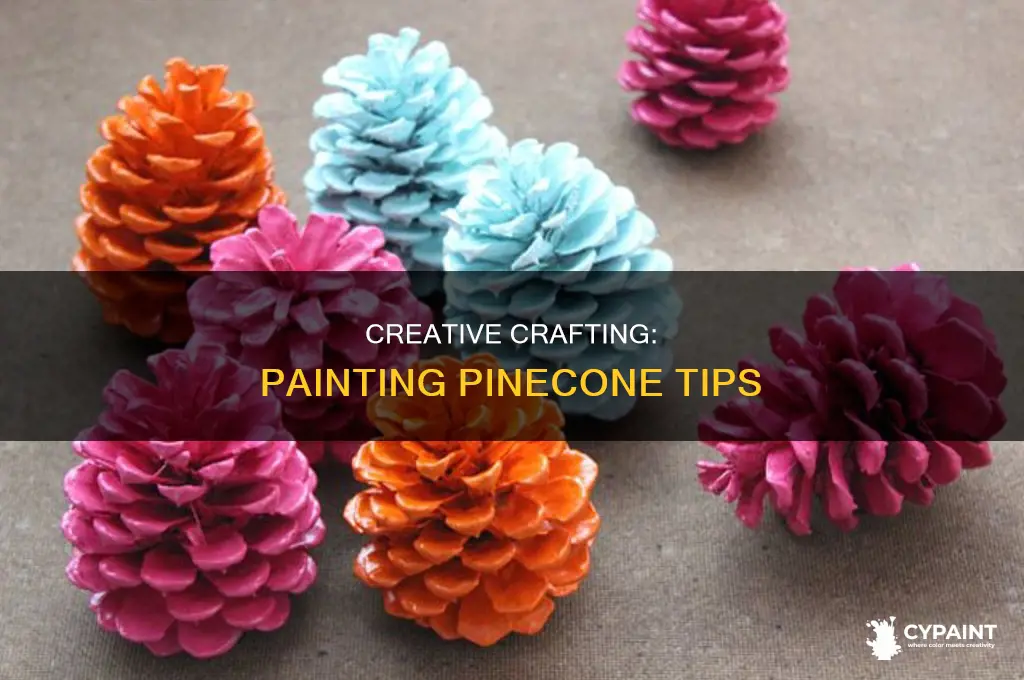 how do you paint the tips of pinecones