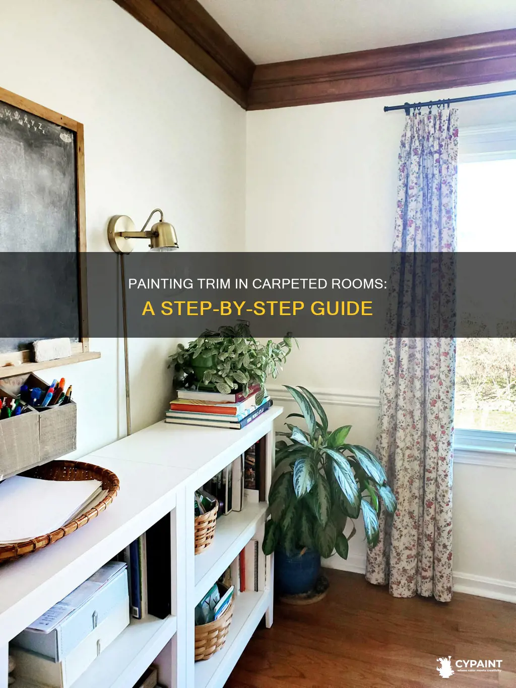 how do you paint trim in a carpeted room