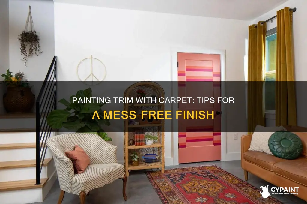 how do you paint trim with carpet