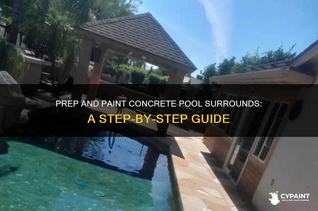 how do you prep and paint concrete around a pool
