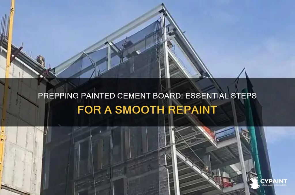 how do you prep previously painted cement board for repainting